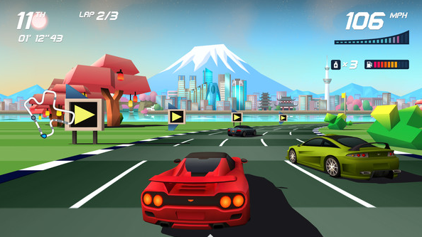 Thrilling arcade racing game, a classic racing game straight to the point.